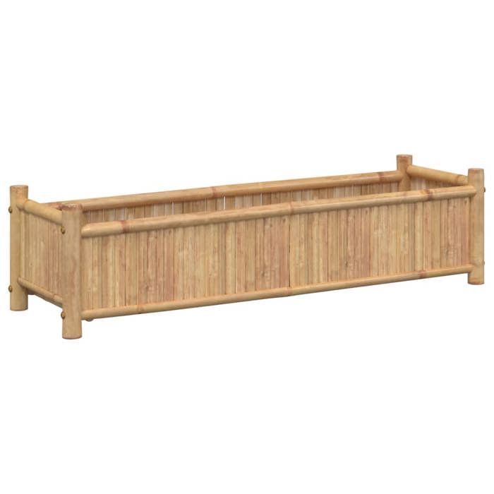 VidaXL Planter 100x30x25 Cm Bamboo, Raised Bed, Flower Pot, Flower Pot, Flower Box, Garden Pot, Stand of 366461