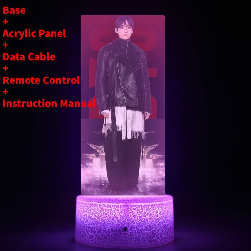 Lumină de noapte LED pentru concertul de revenire al turneului mondial BTS cu telecomandă pentru decorarea camerei și cadou de colecție