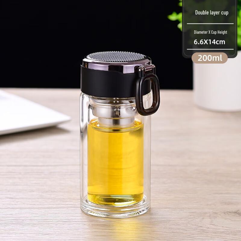 Shangqi Double-Layer High Borosilicate Glass Tea Cup with Lid