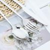 24Pcs Rainbow Color Cutlery Set Knife Fork Spoon with Rack Dinnerware Set Stainless Steel Tableware Flatware Kitchen Silverware with Storage Holder