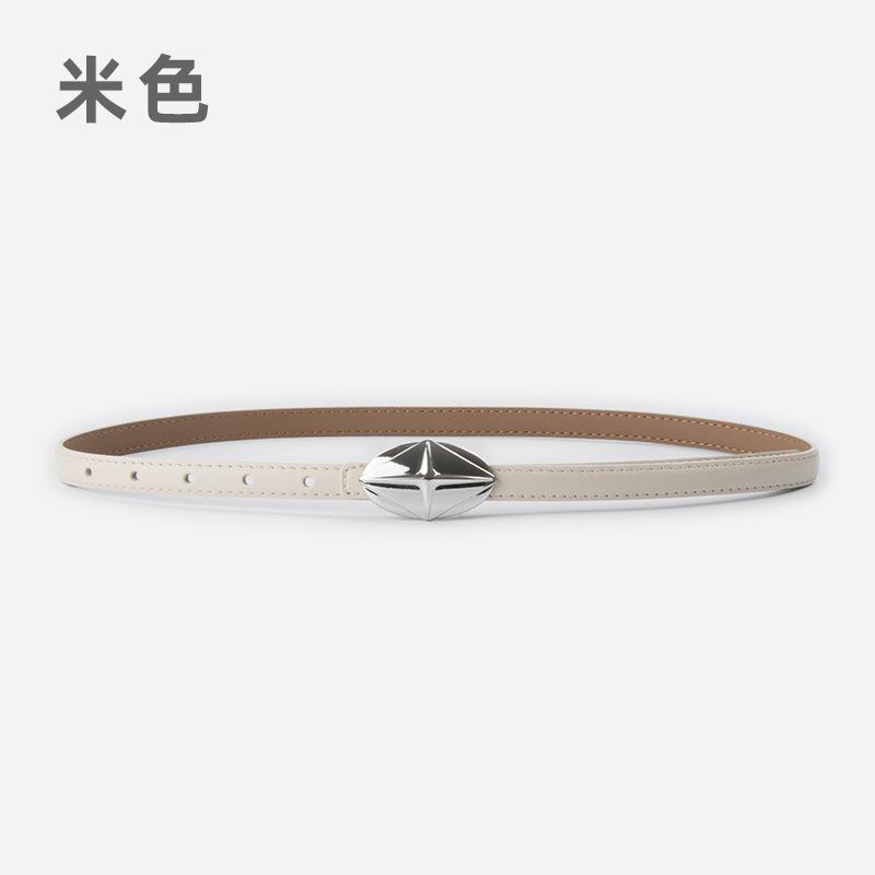 Leder Damen Feiner Gürtel Rindsleder Damen Einfacher Hong Kong Stil Mädchengürtel