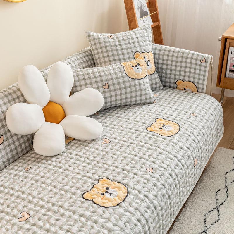 

Special Fabric Cotton Sofa Cushion, Universal In All Seasons, Non-Slip, Simple Modern Pure Cotton Cover Towel, Nordic Seat Cushion 70*70cm