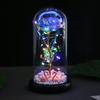 Eternal Flower Glass Cover Ornament Laser Rose Simulation Flower LED Light Creative Mother Valentine's Day Gift Couple Life
