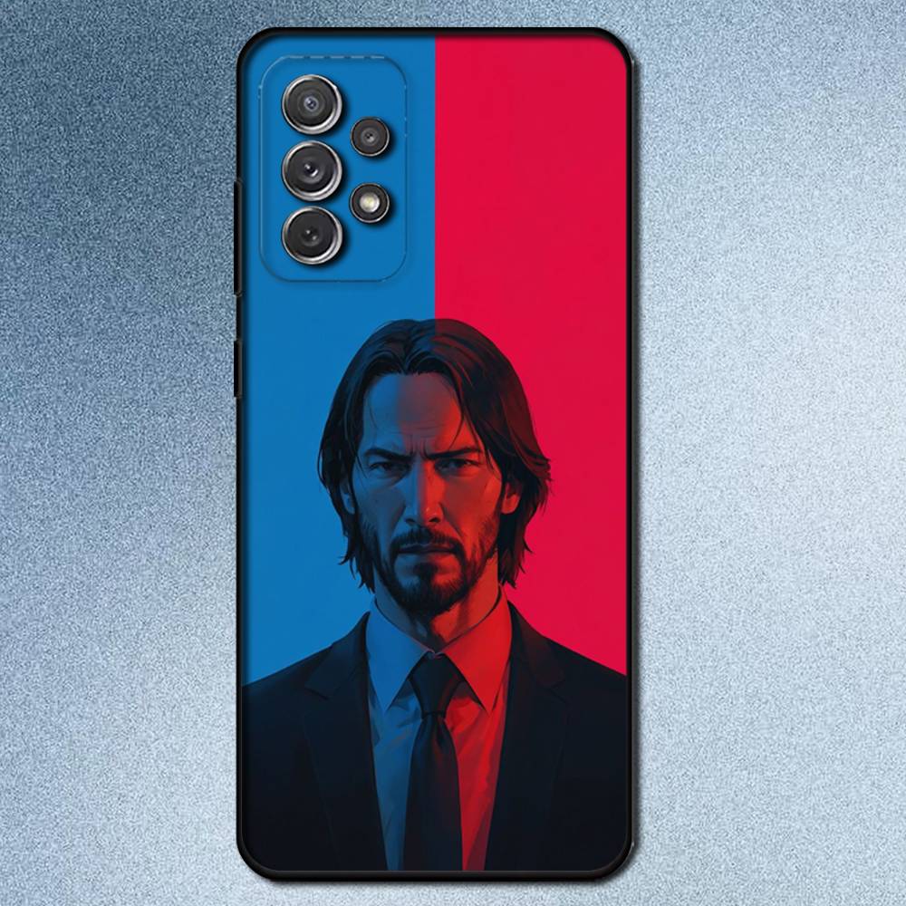 Cool J-John Wick For Samsung S 25,24,23,22,30,21,10,9,Ultra,Plus,Lite,FE,4,5G Black Soft Case Phone Case