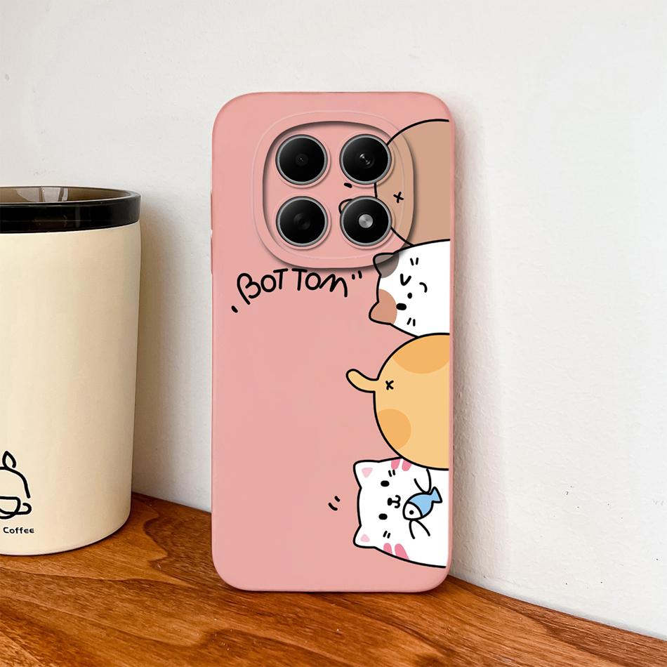 For Poco M8 Pro Case Cute Design Shockproof Phone Protector Soft Liquid Silicone High Quality Back Cover For Poco M 8 M8Pro Capa