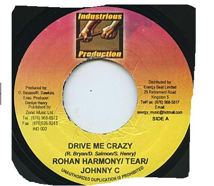 

7inch Record ROHAN HARMONY TEAR 8 JOHNNY C Drive Me Crazy NONE Industrious Pro Jamaica Reggae Ska Dub Used
