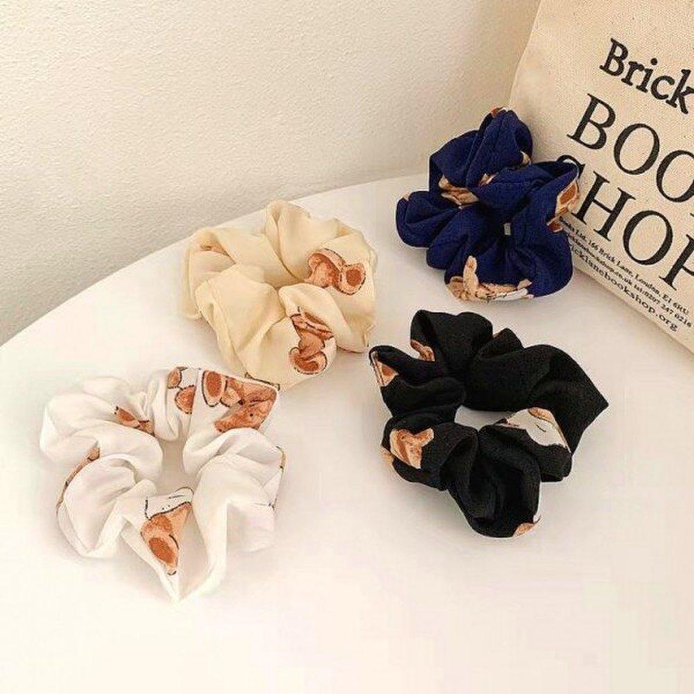 

Mno Плюшевая резинка для волос в виде мишки Гопчанг black