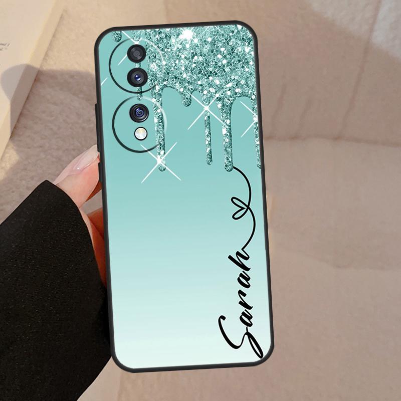 

Персонализированный блестящий чехол с именем для Honor 90 70 50 Lite Magic 5 Pro 8X 9X для телефона Honor X8a X9a X7a X6a X9 X7 X8 X9b Honor 8X