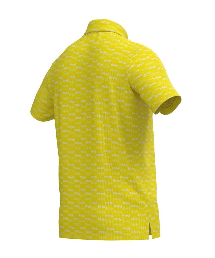 Ping Apparel Men's Short Sleeve Polo Shirt (All-Over Print, Moisture-Wicking, Quick-Drying) / Golf / 621-4260813 061_Yellow, Size M