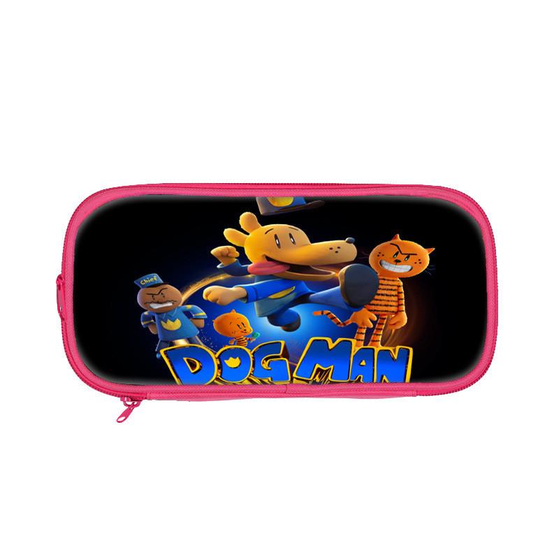 Dog Mans Cat Cartoon School Pen Bag With Durable Polyester For Elementary Students