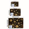 1pc Creative Golden‑Snowflake Print Area Rug, Washable Indoor Floor Mat for Entryway, Game Room, Living Room, Study, Bedroom