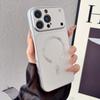 For Magsafe Magnetic Solid Color Matte Soft Border PU Leather Phone Case For 17 Pro Max 15 14 13 12 16 Pro Max Back Cover