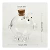 Mini Pig Glass Bottle Valentine's Day Gift Transparent Money Bank Compact Size Clear