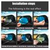 Car Rearview Mirror Film 2Pcs Side Window Rainproof Clear Film Anti Fog Window Mirror Protective Sticker