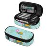 Pencil Case Zipper Closure High Capacity Durable 300D Polyester with Mesh Pocket Removable Divider and Pen Slots for Students
