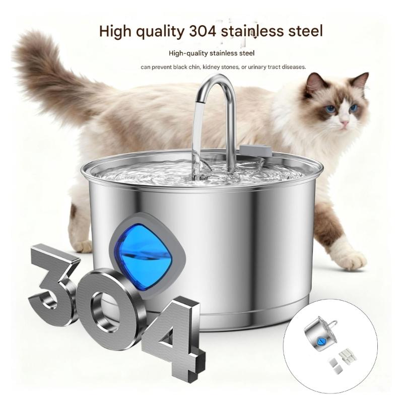 Battery Operated Pet Water Fountains Large Capacity Cats Water Dispenser for Home and Outdoor Activity