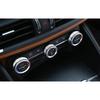 For Alfa Romeo Stelvio Giulia 2017-2024 Silver Alloy Console AC Switch Knob Ring