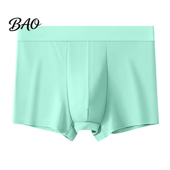 Men Boxer Underwear Underwear, Mid-rise Ice Silk Briefs, Slim Fit U-Convex High Elasticity Quick Drying Summer for Daily Wear And Sleep Smooth Routing