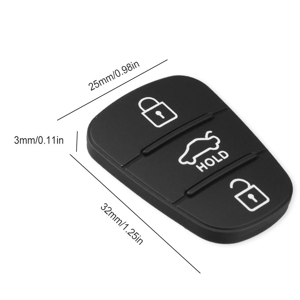 Automotive Remote Key Fob Portable Reusable Detachable Professional 3 Button Stylish Case Replacement for I10 I20 I30