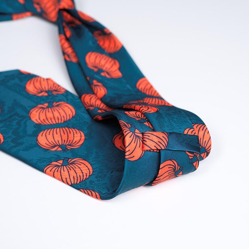 Pattern Printed Tie Men'S 9Cm Wide Personalized Retro Banquet Hosting Suit Large Flower Polyester Hand Tie