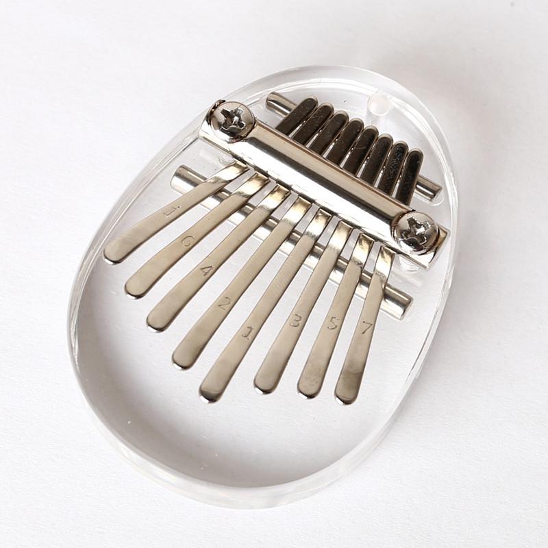 Crystal Clear 8-Key Mini Thumb Piano