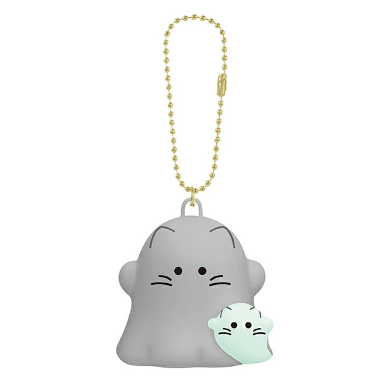 

Krux Obakenu Surprise Keychain Nyankonu 137627 Ball Chain Mascot Cat that Makes a Sound When You Press Its Belly