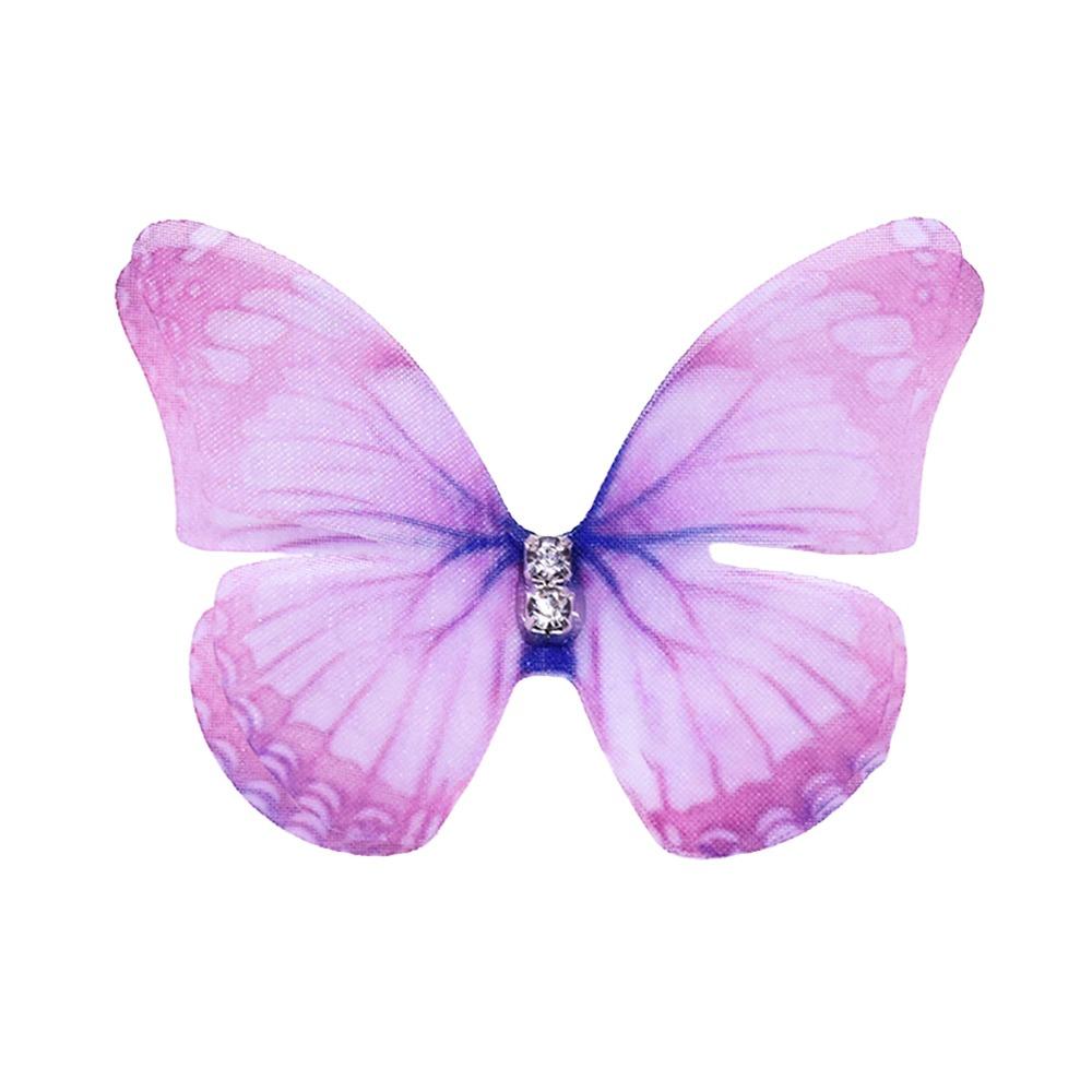 3D Organza Fabric Appliques Double-layer Handmade Chiffon Embroidered Patches Gradient Color Simulation Mesh Patch