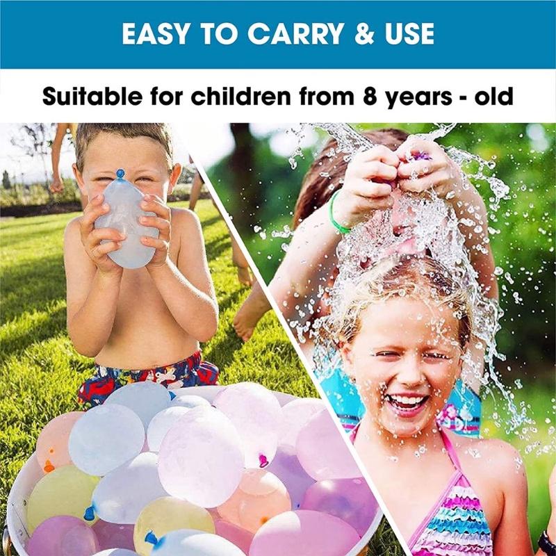 111Pcs Summer Water Bombs: Fast Fill Water Balloons For Pool Party, Outdoor Team Game, Beach Splash Toy, Festival Decor