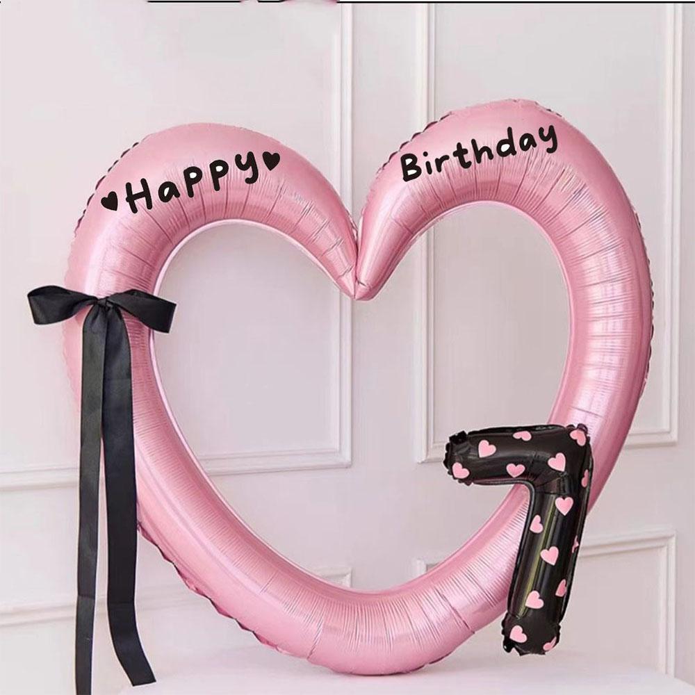 Hollow Out Love Heart Balloon Birthday Party Decoration Cute Love Ballons Baby Shower Wedding Party Gifts Party Balloon Ornament
