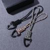 Survival Backpack Camping Hiking High Strength Triangle Buckle Keychain Paracord Lanyard Key Ring