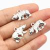 10pcs 24x15x5mm Bear Charms Pendant Alloy Metal DIY Jewelry Making Accessories Findings for Necklace Bracelet Keychains Findings