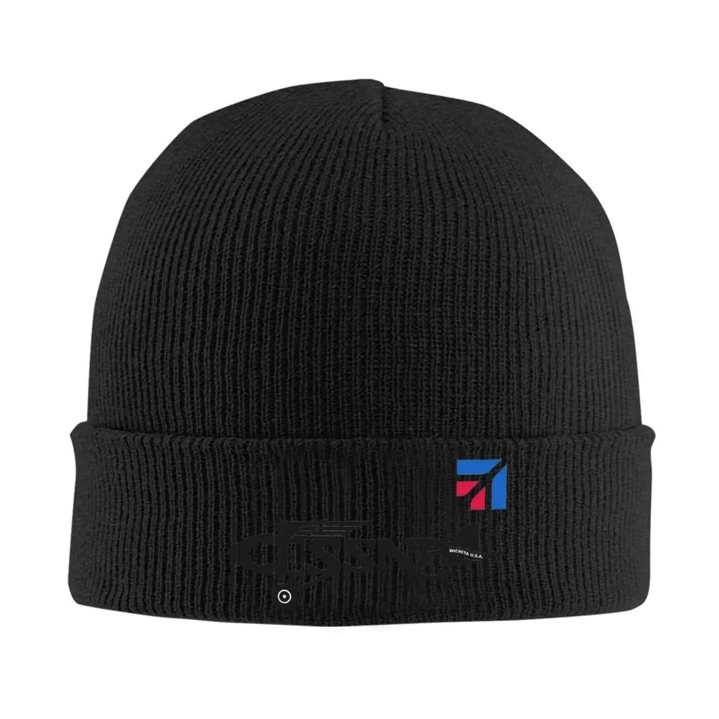 New Cessna Logo Warm Knitted Cap Fashion Bonnet Hat Autumn Winter Outdoor Beanies Hats For Unisex Adult