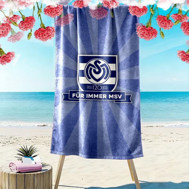 Msv Duisburg Print Strandtuch, Großes Weiches Schnelltrocknendes Handtuch für Strand Camping Schwimmen 70cmx140cm(27x55inch)