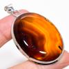 Montana Agate Gemstone Handmade 925 Sterling Silver Jewelry Pendant 2.44" KJ-121