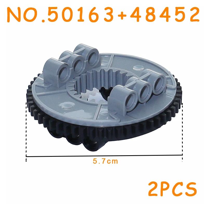 MOC Gear Axle Series Bricks Gear Rotating Platform Gear Rack Differential Power-driven Mechanical Technical Part Building Blocks