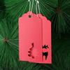 Xmas Tree DIY Kraft Paper Christmas Decoration Gift Box Tag Candy Bag Sticker Gifts Package Label