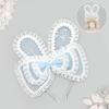 Handmade Lolita Rabbit Ear Headband With Tulle Bow Soft Plush Ears Sweet Kawaii Style Hair Accessory