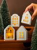 European Style Ambient Light House Silicone Mold Concrete Houses Crafts Casting Molds DIY Candle Holder Plaster Mould Home Decor