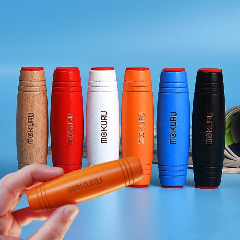 Fashnics Wooden Mokuru Fidget Flipo Flip Kinetic Desk Toy - Decompression Stick Creative Anti Stress Finger Artifact Gift
