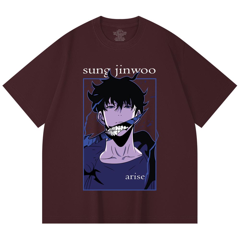 

230 Gsm 100% Cotton Solo Leveling V17 Print Unisex Heavy Cotton T Shirt 2XL