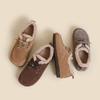 Winter Shoes Women Round Toe Flats Female Footwear Loafers Fur Casual Sneaker Autumn Lace Up Dress Moccasin Suede Cotton Shoes