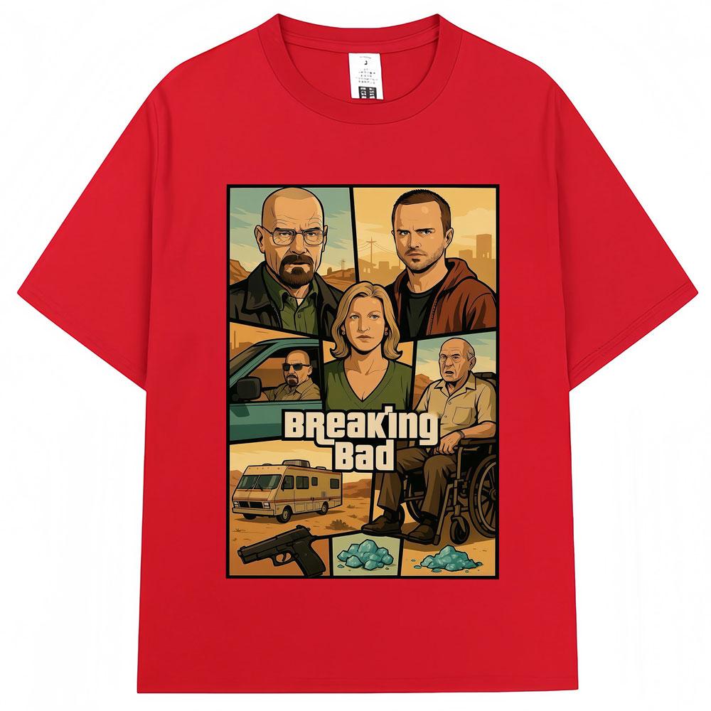 Breaking Bad Heisenberg Better Call Saul T Shirt Men Women Fashion Vintage Popular T-shirts Oversized Cotton Shirts
