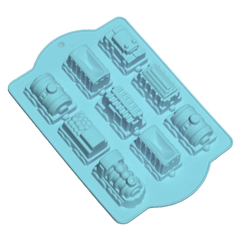 Moldes para Pastel de Tren Pequeño Antiadherentes Moldes para Hornear Pastel de Tren para Jabón Siliconas Moldes para Jabón Suministro para Fiesta Infantil Manualidades DIY