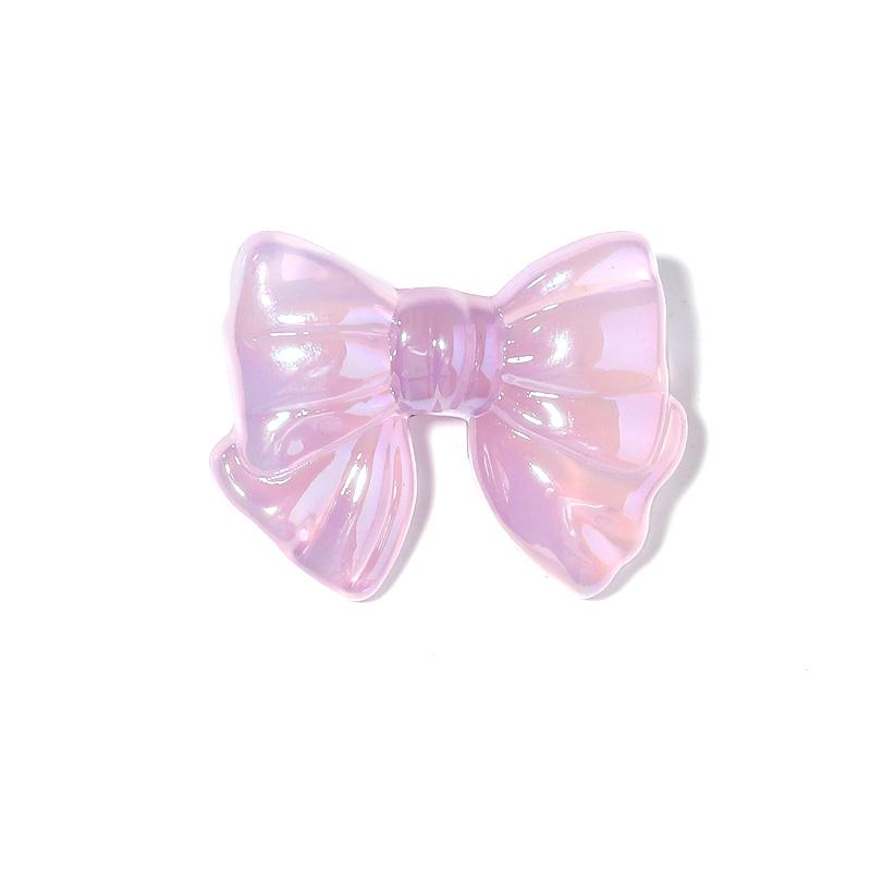 10pcs 37x29mm Acrylic Bow Beads Jelly Colored Transparent Bow Beads for DIY Crafts Ornament Decoration Handmade Accessories