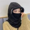 3-in-1 Women Hat Thick Fleece Hat with Ear Flaps Facemask Outdoor Hat Furry Caps Windproof Hat Hiking Running Headwear