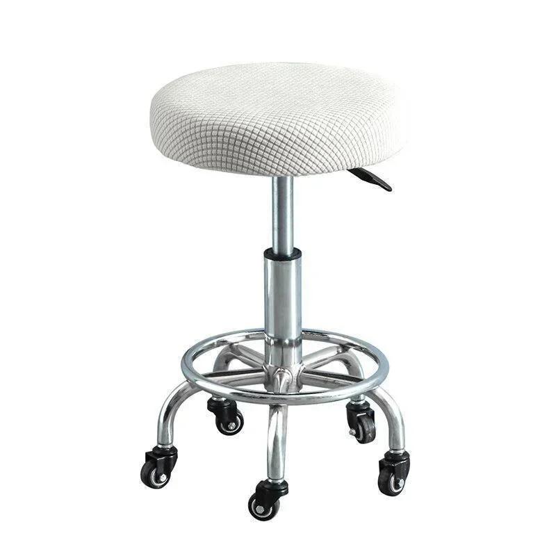 

Чехол для барного стула Чехол для круглого стула из флиса Съемный чехол для стула Твердый защитный чехол для подушки сиденья Моющийся барный стул бежевый