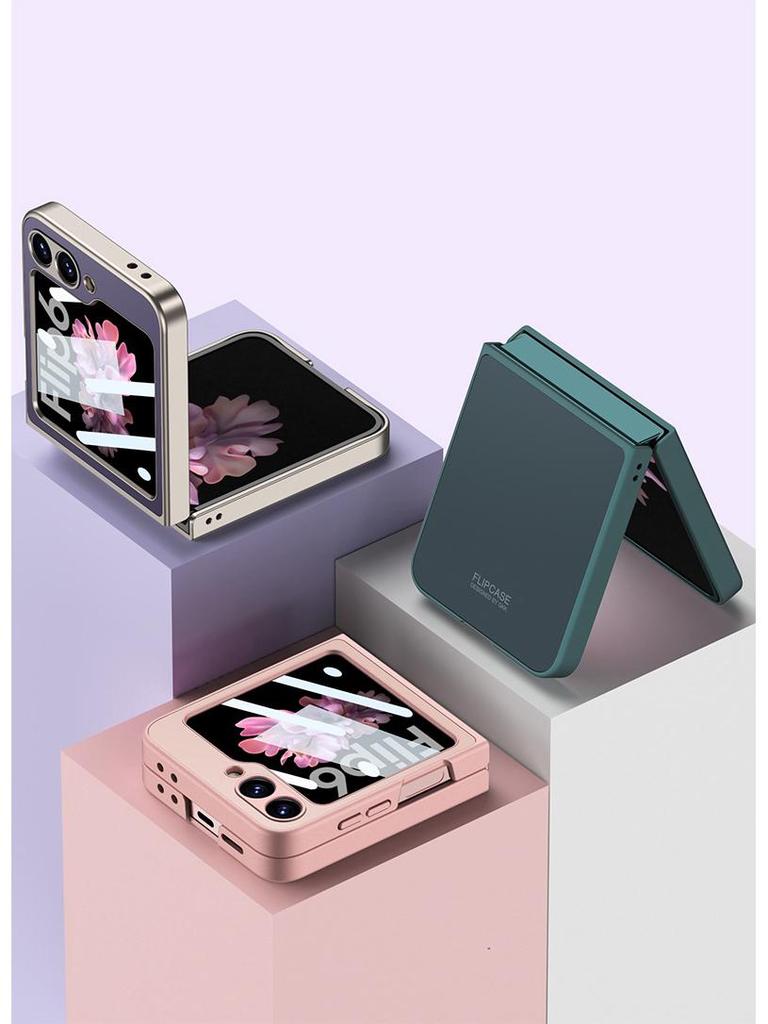 Samsung Z Flip6 Foldable Screen Case, Skin-Feel AG Shell, Anti-Drop Protection