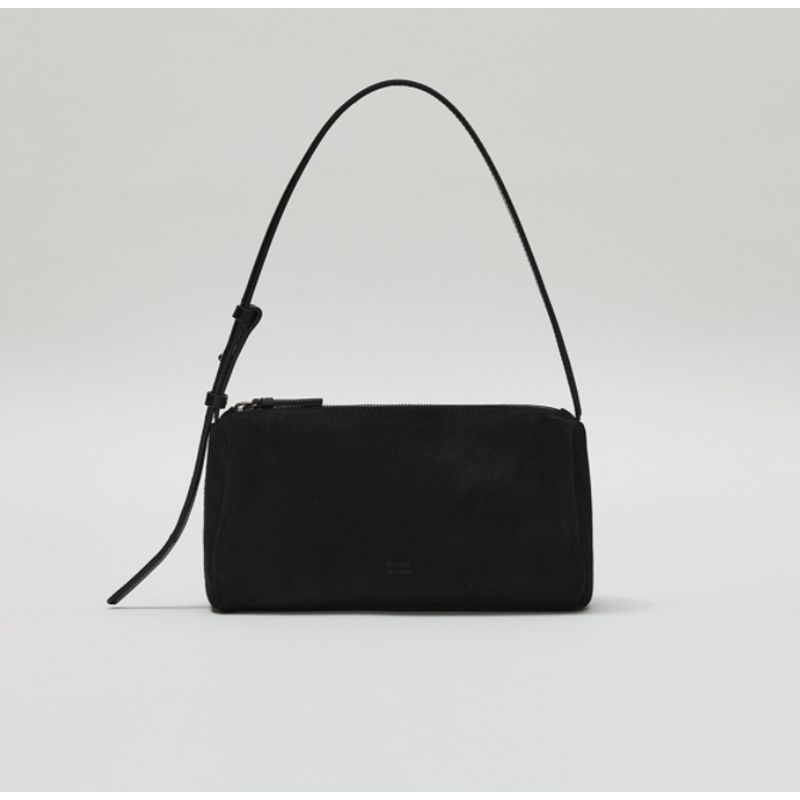 

Южная Корея Дизайнерский бренд Фасадный узор 25 Новое поступление Ретро Минималистичная сумка-мессенджер На одно плечо Овечья кожа Женская сумка Black suede