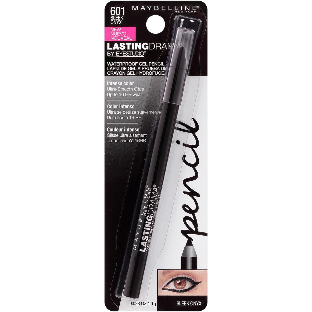 Maybelline Eyestudio Lasting Drama Waterproof Gel Pencil Onyx 0.038 Oz. Smooth