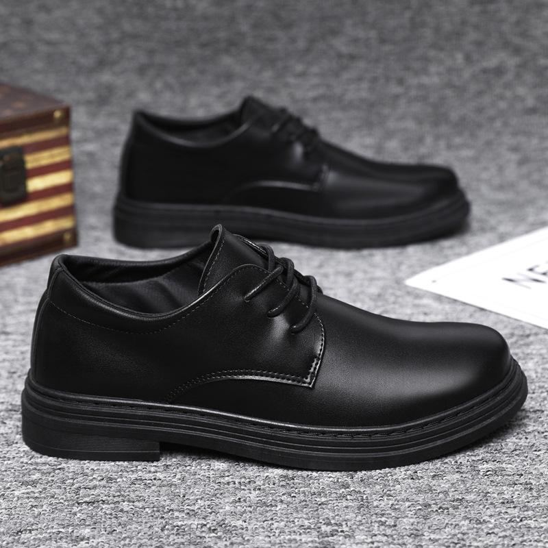

Shoes men s autumn and winter new casual shoes men s black business small leather shoes men s waterproof Martin boots low-top shoes men s 39